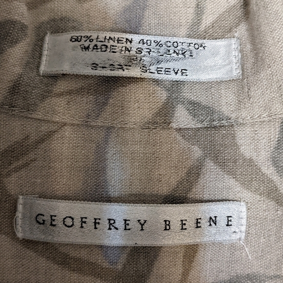 𝅺GEOFFREY Beene linen blend shirt - Picture 3 of 9
